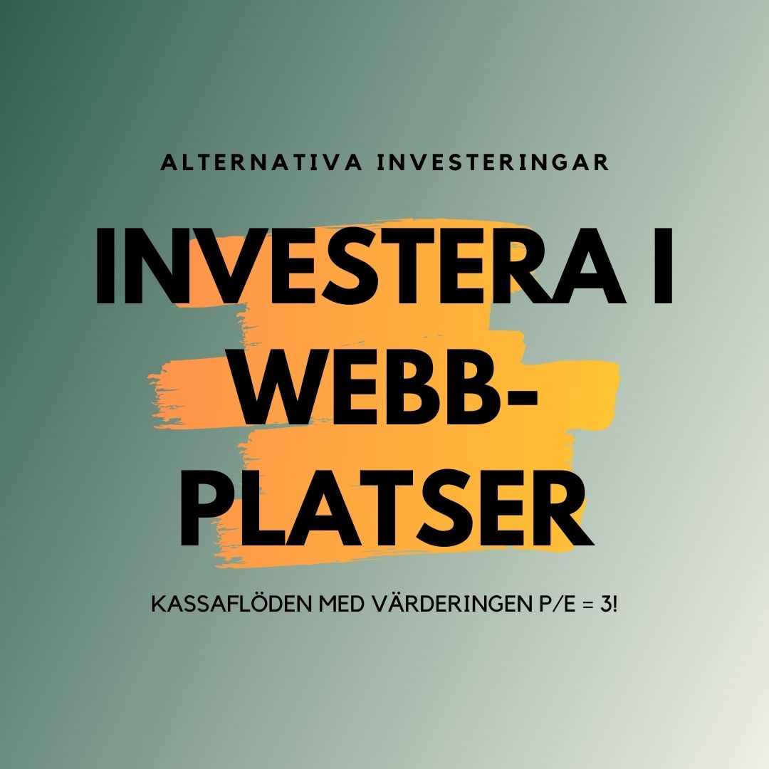 Alternativa investeringar - Investera i webbplatser och bloggar
