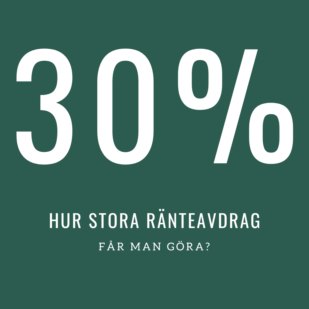 Hur stora ränteavdrag får man göra